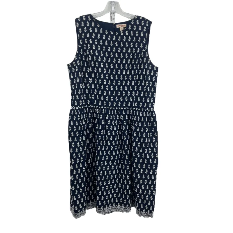 Exclusive Savings Brooks Brothers Women's Embroidered Blue & White A-Line Dress, Cotton, Size 14 Exclusive Savings Brooks Brothers Women's Embroidered Blue & White A-Line Dress, Cotton, Size 14