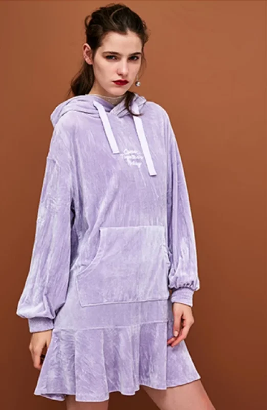 Don't Wait Women's Suede Dress With Embroidery