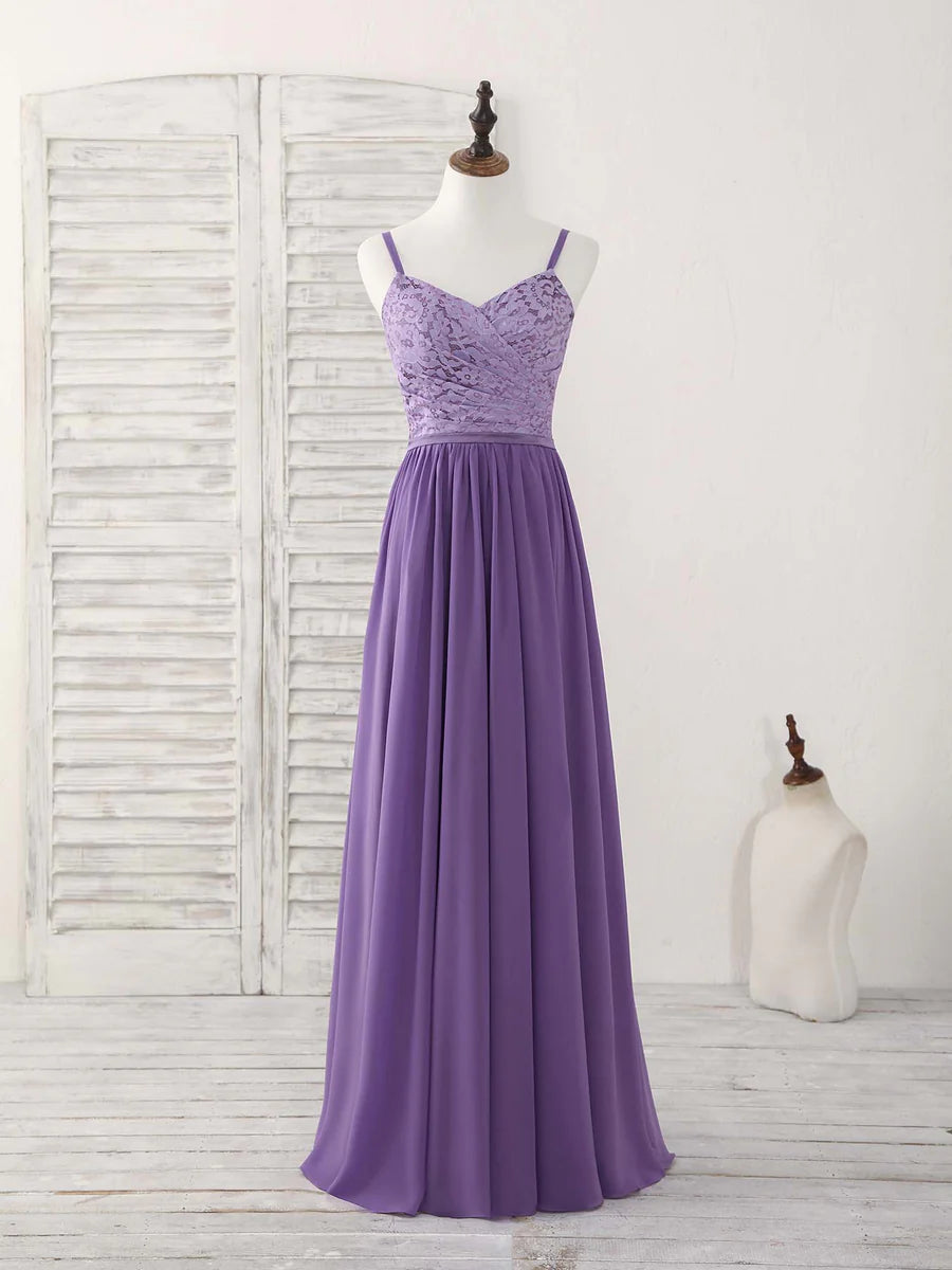 Get It Before It’s Gone A-Line Purple Lace Chiffon Floor-length Prom Dress Bridesmaid Dress Get It Before It’s Gone A-Line Purple Lace Chiffon Floor-length Prom Dress Bridesmaid Dress