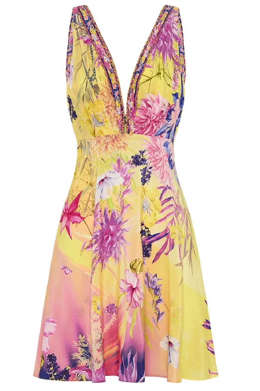 Limited Stock Plunge Neck Mini Dress