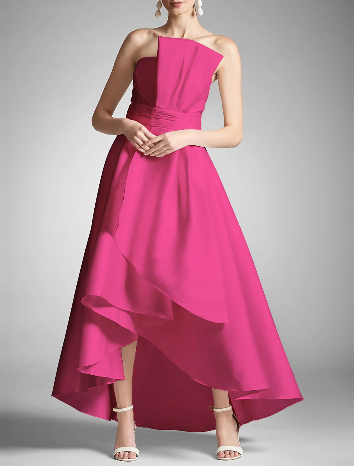 Overstock A-Line Prom Dresses Elegant Dress Formal Prom Asymmetrical Sleeveless Strapless Taffeta with Ruched Overstock A-Line Prom Dresses Elegant Dress Formal Prom Asymmetrical Sleeveless Strapless Taffeta with Ruched
