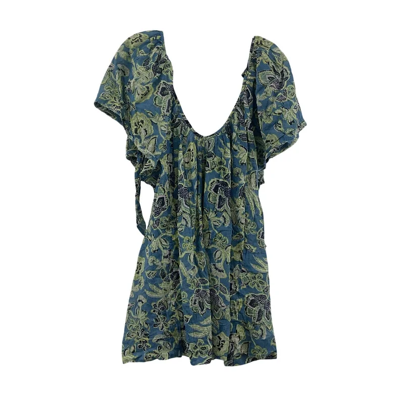 Fantastic Offers Free People Green/Blue Off Shoulder Women's Swing Dress Size L New With Tags Fantastic Offers Free People Green/Blue Off Shoulder Women's Swing Dress Size L New With Tags