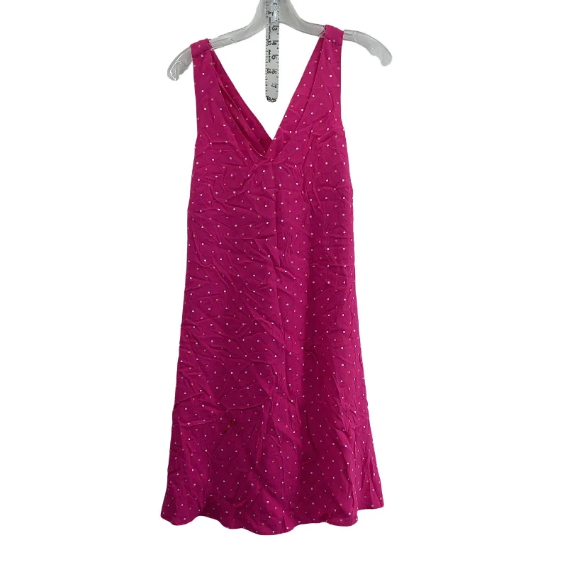 Extra Savings Ann Taylor LOFT Women's Polka Dot Sleeveless Pink Midi Shift Dress, M, NWT