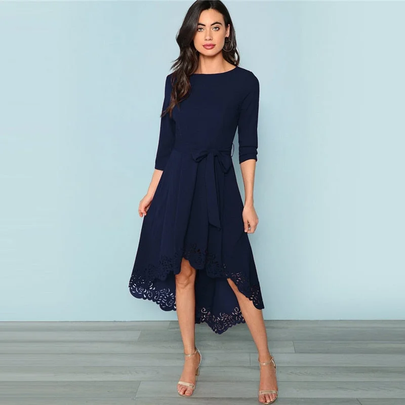 Loyalty Reward Women's Autumn Asymmetrical High Waist Maxi Dress