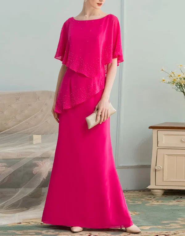 Limited Time A-line Long Chiffon With Beading Bridesmaid Dress