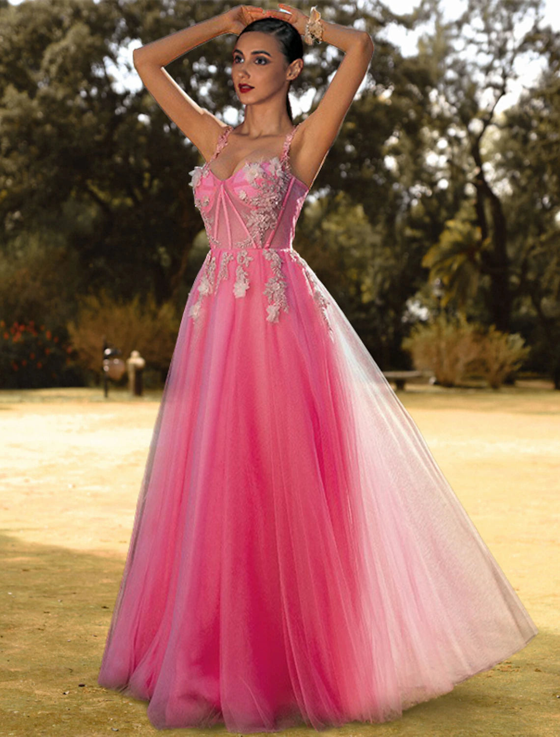 Take Advantage A-Line Corsets Puffy Prom Birthday Dress Sweetheart Neckline Sleeveless Floor Length Tulle with Appliques Pure Color Take Advantage A-Line Corsets Puffy Prom Birthday Dress Sweetheart Neckline Sleeveless Floor Length Tulle with Appliques Pure Color