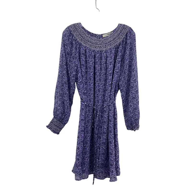 New Markdowns Ann Taylor LOFT Women's Long Sleeve Belted Midi Shift Dress M Purple/Black NWT New Markdowns Ann Taylor LOFT Women's Long Sleeve Belted Midi Shift Dress M Purple/Black NWT