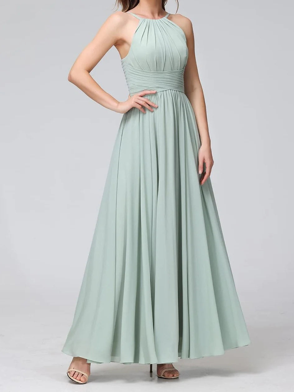 Crazy Deals A Line Spaghetti Straps Halter Sleeveless Floor-Length Bridesmaid Dresses Crazy Deals A Line Spaghetti Straps Halter Sleeveless Floor-Length Bridesmaid Dresses
