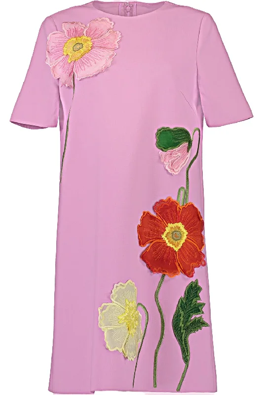 Don't Wait Painted Poppies Shift Dress - Lupine