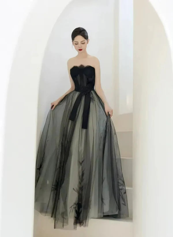 New Markdowns A-line Sweetheart Corset Long Party Dress Tulle Party Dress Evening Dress