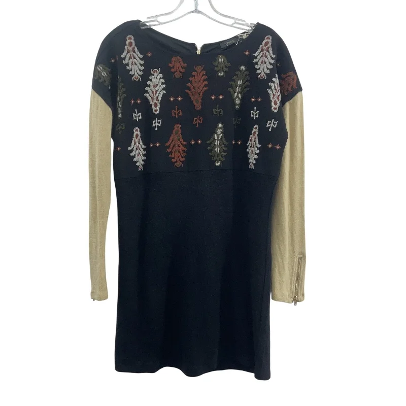 Amazing Deals THML Black Multicolor Women's Embroidered LS Shift Dress XS - New With Tags Amazing Deals THML Black Multicolor Women's Embroidered LS Shift Dress XS - New With Tags