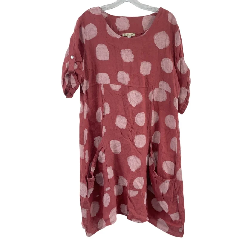 Today Only Camille & Co. Rose Pink Polkadot Linen Boho A-Line Dress Women’s Medium Preowned Today Only Camille & Co. Rose Pink Polkadot Linen Boho A-Line Dress Women’s Medium Preowned
