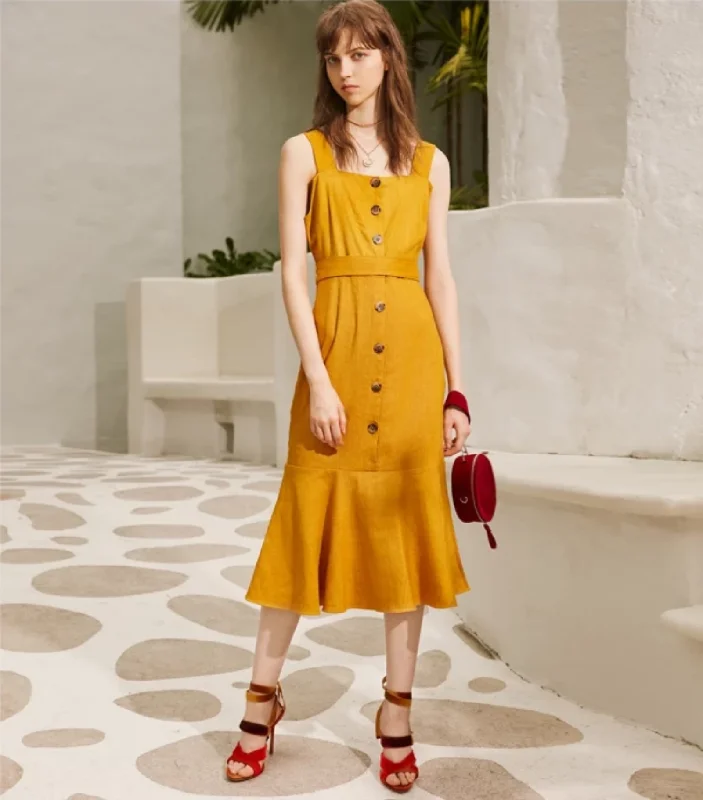 Instant Discount Women's Spring/Summer Sleeveless A-Line Dress