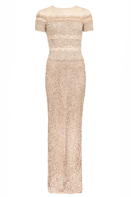 Last Chance Champagne Ombre Signature Sequin Gown