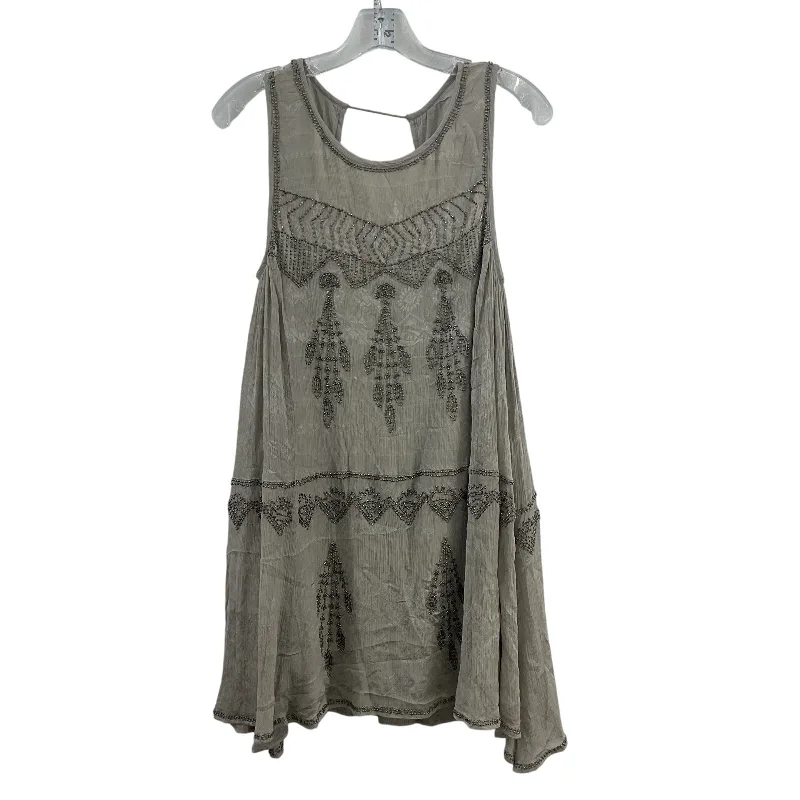 Savings Galore Free People Women's Bohemian Embroidered Beaded Gray Sheath Dress - Size S, NWT
