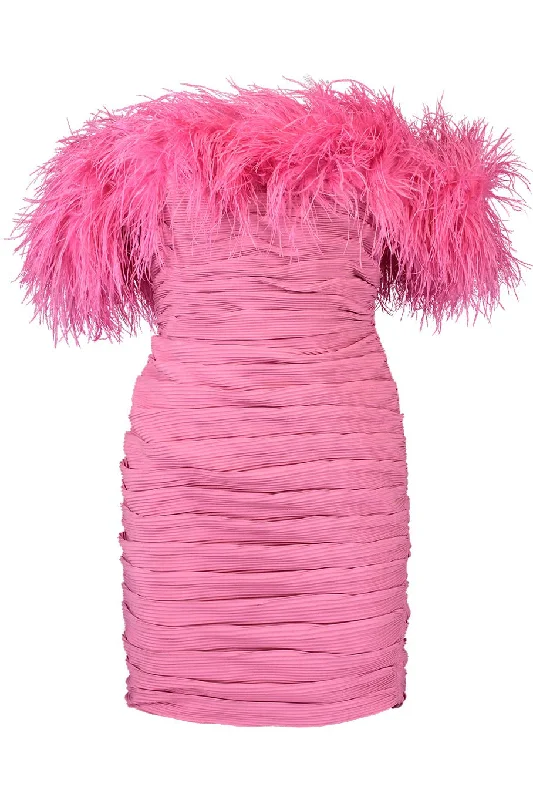 Special Savings Zion Mini Pleated Dress- Pink