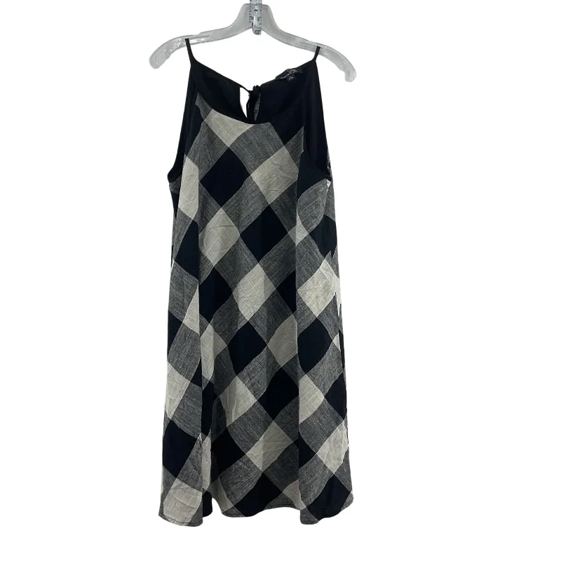 Huge Savings Suzanne Betro Black/Gray Gingham Womens Cotton Shift Midi Dress L Preowned Huge Savings Suzanne Betro Black/Gray Gingham Womens Cotton Shift Midi Dress L Preowned