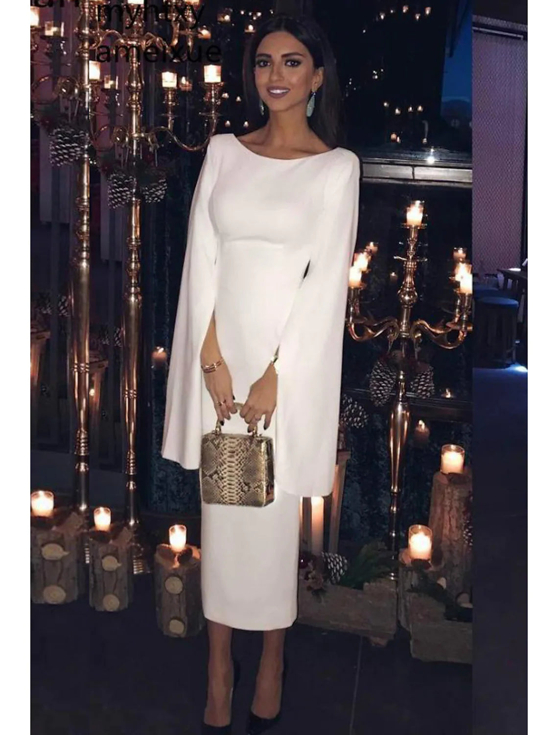 Savings Alert Sheath / Column Cocktail Dresses Party Dress Holiday Tea Length Long Sleeve Jewel Neck Jersey Backless with Sleek Pure Color Savings Alert Sheath / Column Cocktail Dresses Party Dress Holiday Tea Length Long Sleeve Jewel Neck Jersey Backless with Sleek Pure Color