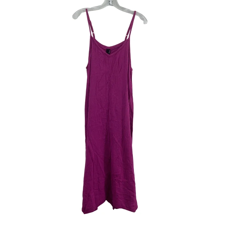 New Deals Bobi Women's Purple Cotton Loose Fit Tank Dress, Long, M, New with Tags