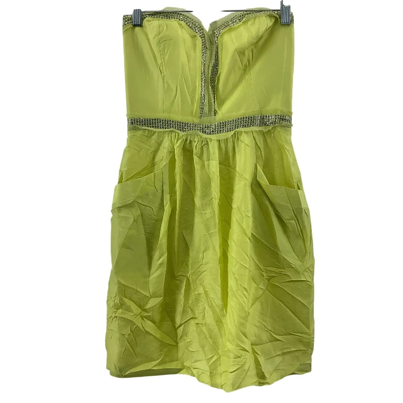 Today's Special Rebecca Taylor Green Strapless Sequin Women's Mini Dress Size 4 Preowned