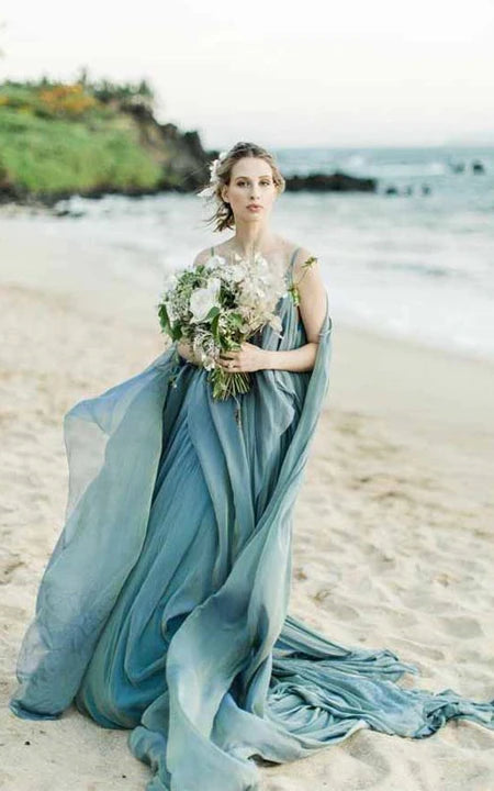 Steals and Deals Casual Beach Blue Chiffon Pleated Spaghetti Empire Wedding Bridesmaid Dress Steals and Deals Casual Beach Blue Chiffon Pleated Spaghetti Empire Wedding Bridesmaid Dress