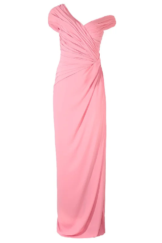 Exclusive Savings Off The Shoulder Drape Gown - Rose