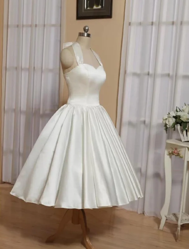 Epic Deals Ball Gown A-Line Cocktail Dresses Minimalist Dress Engagement Tea Length Sleeveless Halter Italy Satin with Butterfly Pure Color Epic Deals Ball Gown A-Line Cocktail Dresses Minimalist Dress Engagement Tea Length Sleeveless Halter Italy Satin with Butterfly Pure Color