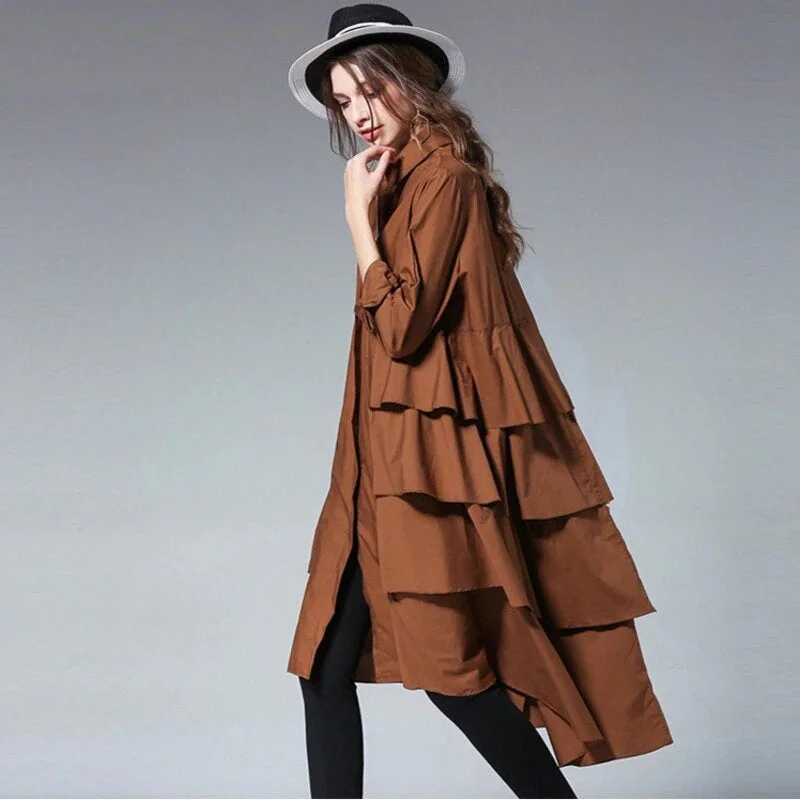 Lowest Price Women's Spring Long-Sleeve Loose Dress | Plus Size