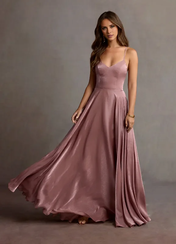 Special Buy V-neck backless thin shoulder straps and floor length evening gowns