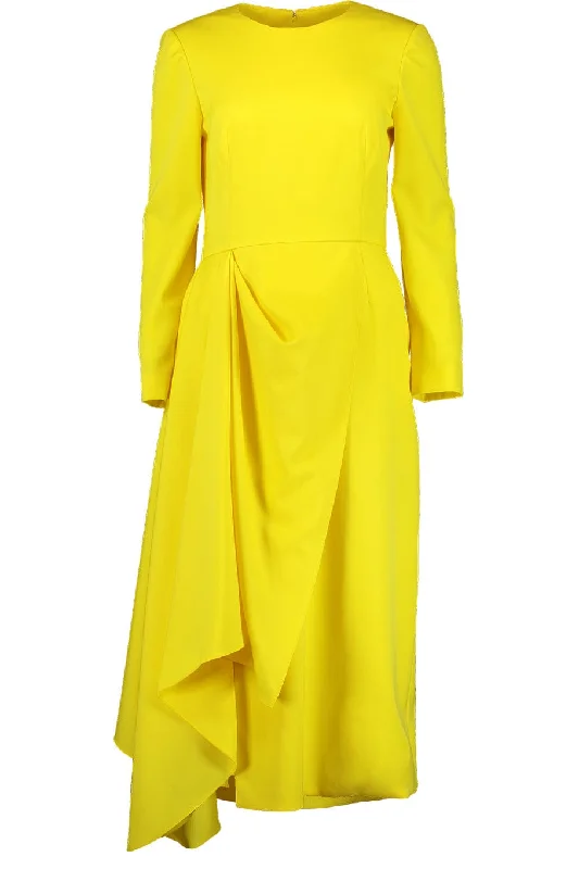 Deep Discounts Long Seeve Draped Pen Dress