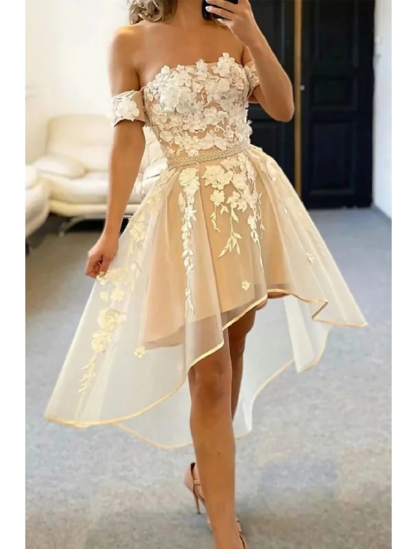 Extra Savings A-Line Cocktail Dresses Color Block Dress Homecoming Birthday Asymmetrical Sleeveless Off Shoulder Organza with Pleats Appliques Extra Savings A-Line Cocktail Dresses Color Block Dress Homecoming Birthday Asymmetrical Sleeveless Off Shoulder Organza with Pleats Appliques
