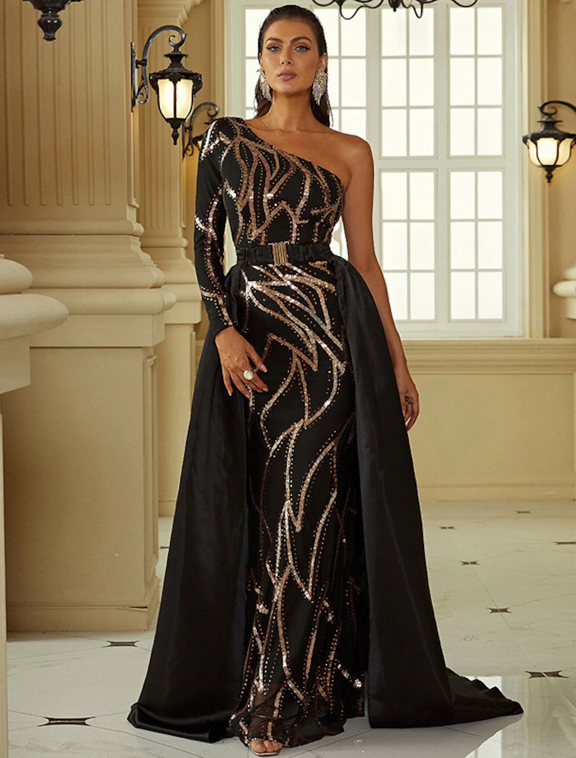 Discount Days Mermaid / Trumpet Evening Gown Vintage Dress Formal Wedding Guest Court Train Long Sleeve One Shoulder Polyester with SequinMermaid / Trumpet Evening Gown Vintage Dress Formal Wedding Guest Court Train Long Sleeve One Shoulder Polyester with Sequin Discount Days Mermaid / Trumpet Evening Gown Vintage Dress Formal Wedding Guest Court Train Long Sleeve One Shoulder Polyester with SequinMermaid / Trumpet Evening Gown Vintage Dress Formal Wedding Guest Court Train Long Sleeve One Shoulder Polyester with Sequin