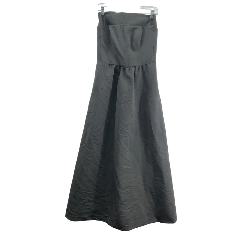 Customer Appreciation Sale Amsale Gray Sleeveless Women's Flared Midi Ball Gown Dress Size 0 NWT