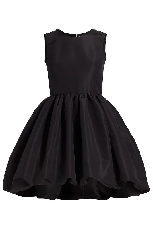 Midnight Madness Sleeveless Crewneck Bubble Dress - Black