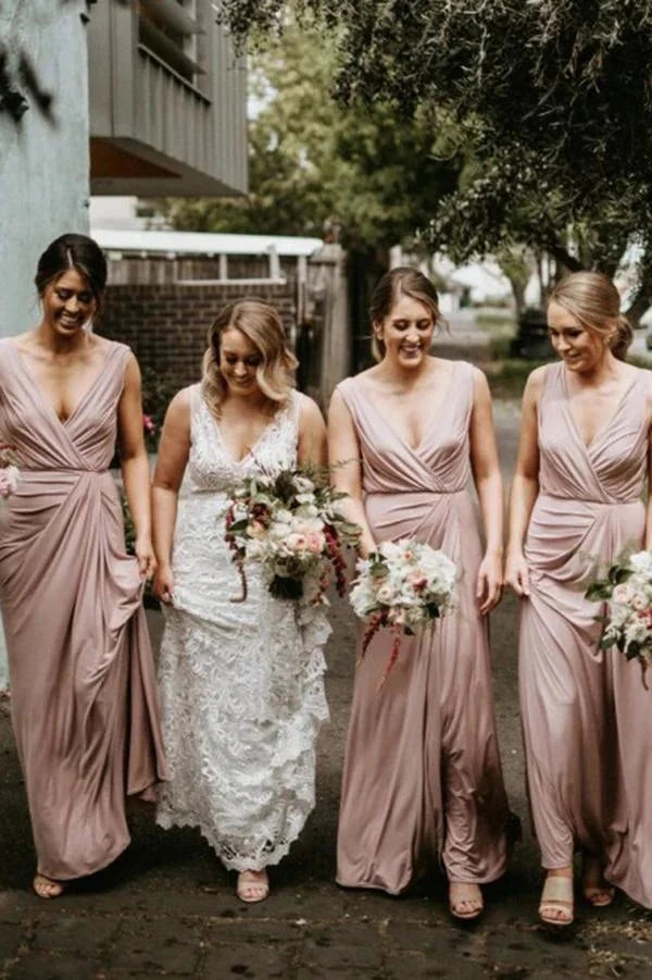Markdowns Chic V Neck Sleeveless Long Bridesmaid Dresses Simple Floor Length Bridesmaid Dress Markdowns Chic V Neck Sleeveless Long Bridesmaid Dresses Simple Floor Length Bridesmaid Dress