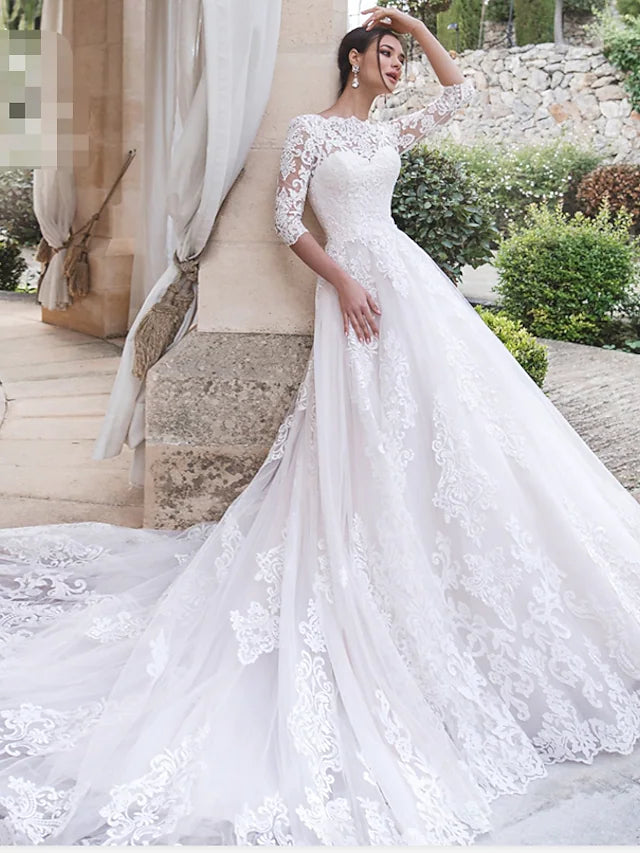 Instant Discount Engagement Open Back Formal Wedding Dresses Length Sleeve Off Shoulder Lace With Bridal Gowns Instant Discount Engagement Open Back Formal Wedding Dresses Length Sleeve Off Shoulder Lace With Bridal Gowns