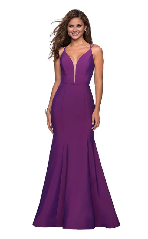 Overstock Deep V-neck lace up backless trumpet shaped and floor length evening gown Overstock Deep V-neck lace up backless trumpet shaped and floor length evening gown