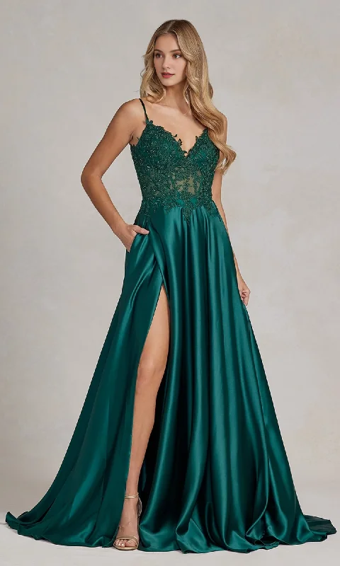 Price Slash Transparent lace long A-line and floor length dresses