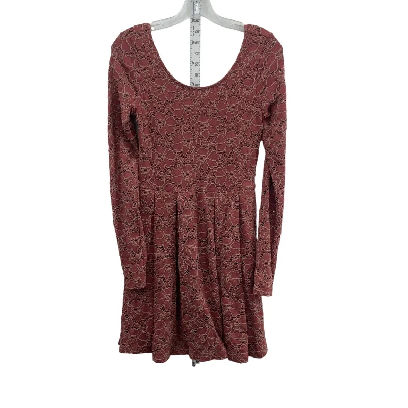 Closeout Free People Red Embroidered Floral Lace Women's Cotton A-Line Dress XS Preowned Closeout Free People Red Embroidered Floral Lace Women's Cotton A-Line Dress XS Preowned