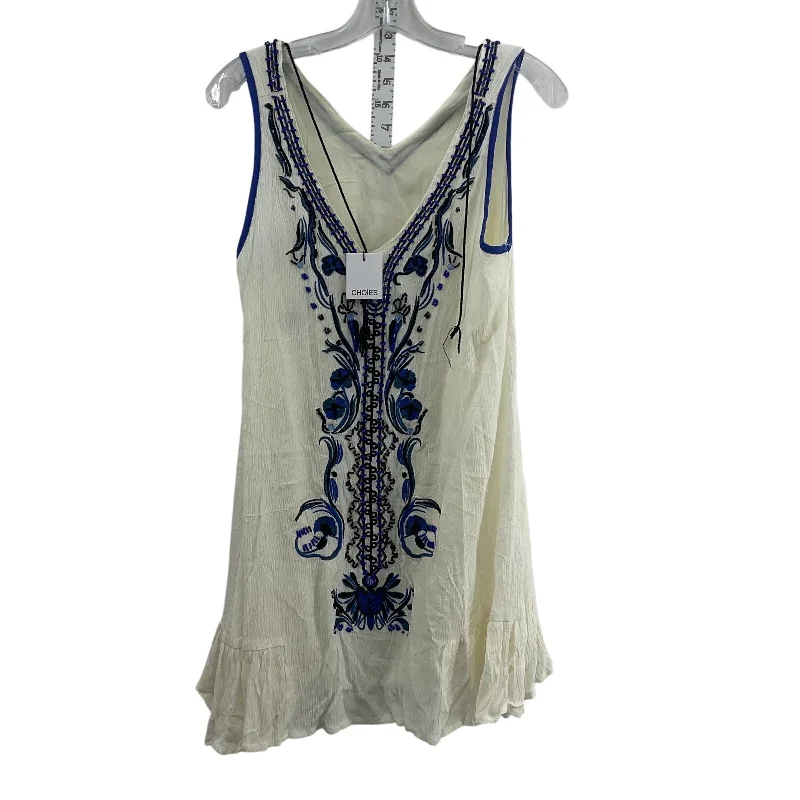 Friends and Family Sale New Chodies Women's Boho Embroidered Cotton Swing Dress M - Cream/Blue, NWT Friends and Family Sale New Chodies Women's Boho Embroidered Cotton Swing Dress M - Cream/Blue, NWT