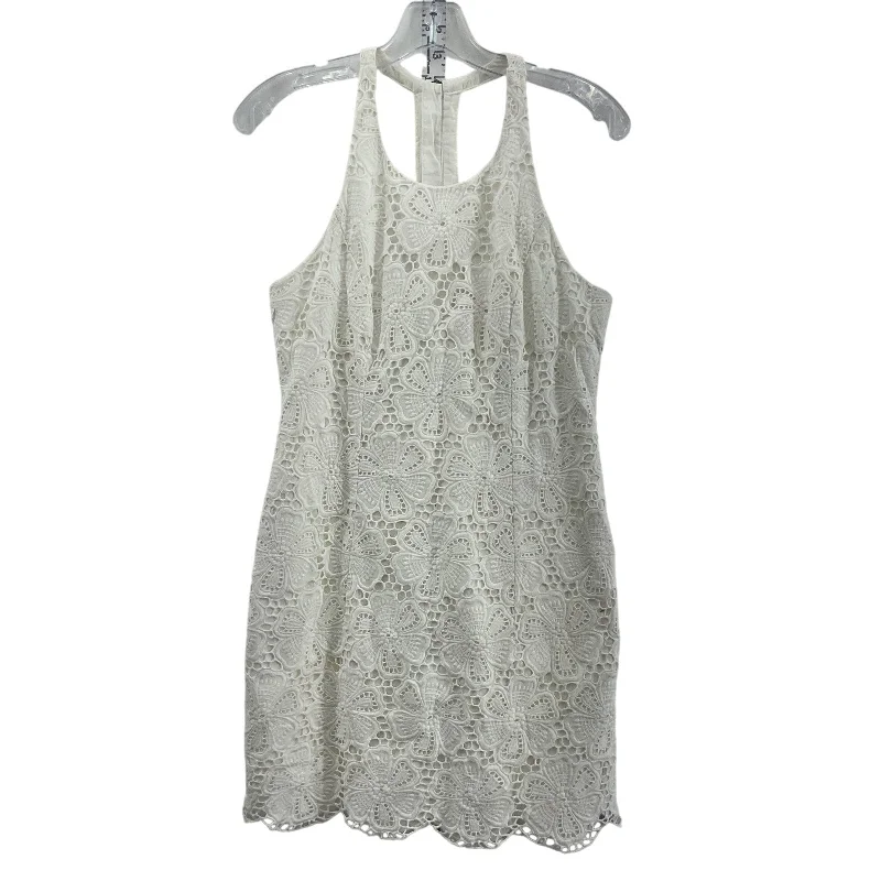Price Reduction Lilly Pulitzer White Women's Floral Eyelet Cotton Shift Dress, Size 2, Preowned