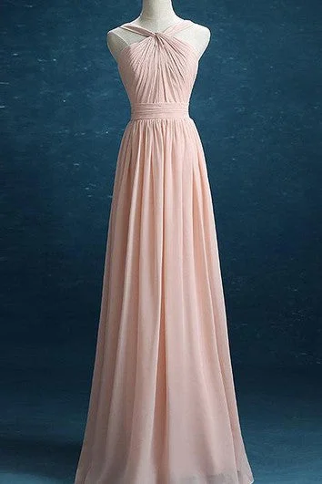 Exclusive Savings Strapped Chiffon Dress With Pleats