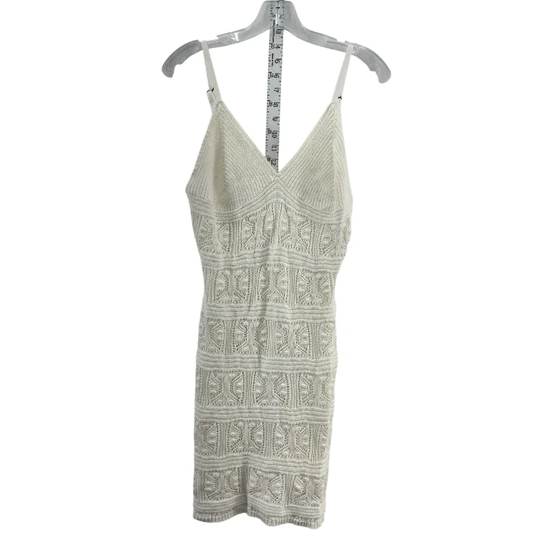 Price Slash Olive + Oak White Mesh Women's Cotton Bodycon Tank Dress, L, Preowned