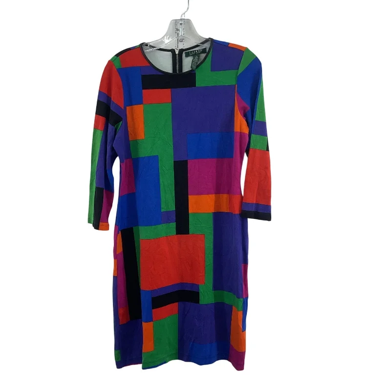 Mega Sale Lauren Ralph Lauren Midi Sheath Dress S Blue/Multicolor Geo Print Women Viscose Mega Sale Lauren Ralph Lauren Midi Sheath Dress S Blue/Multicolor Geo Print Women Viscose
