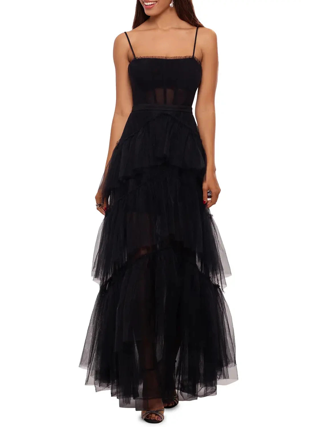 Exclusive Preview Ball Gown Prom Dresses Elegant Dress Formal Prom Floor Length Sleeveless Spaghetti Strap Tulle with Ruched Exclusive Preview Ball Gown Prom Dresses Elegant Dress Formal Prom Floor Length Sleeveless Spaghetti Strap Tulle with Ruched
