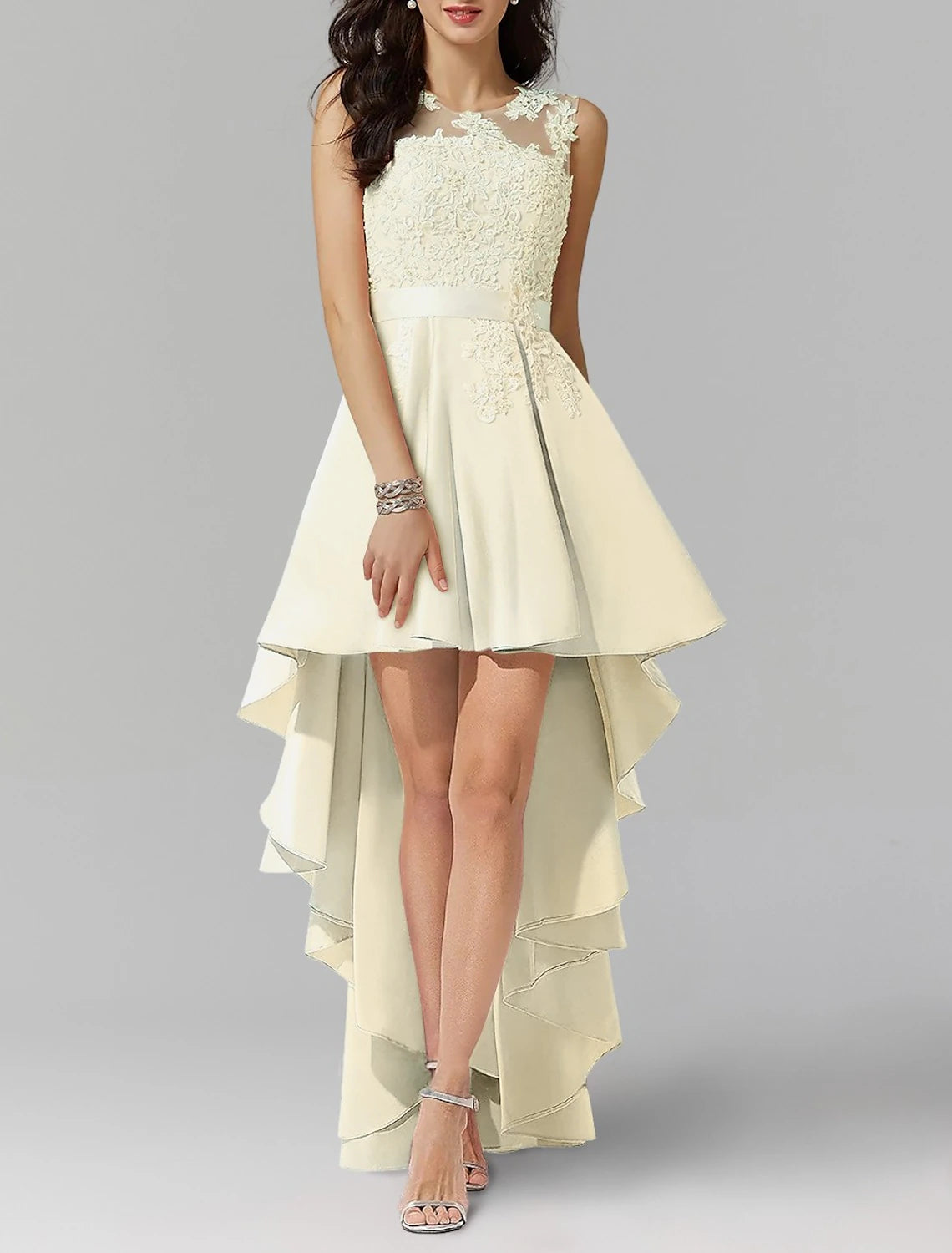 New Arrival A-Line Homecoming Dresses High Low Dress Graduation Cocktail Party Asymmetrical Sleeveless Jewel Neck Chiffon with Appliques New Arrival A-Line Homecoming Dresses High Low Dress Graduation Cocktail Party Asymmetrical Sleeveless Jewel Neck Chiffon with Appliques