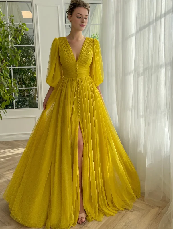 Unmissable Offer A-Line V-Neck Prom Dress Starlight Gown Long Floor-length Dress