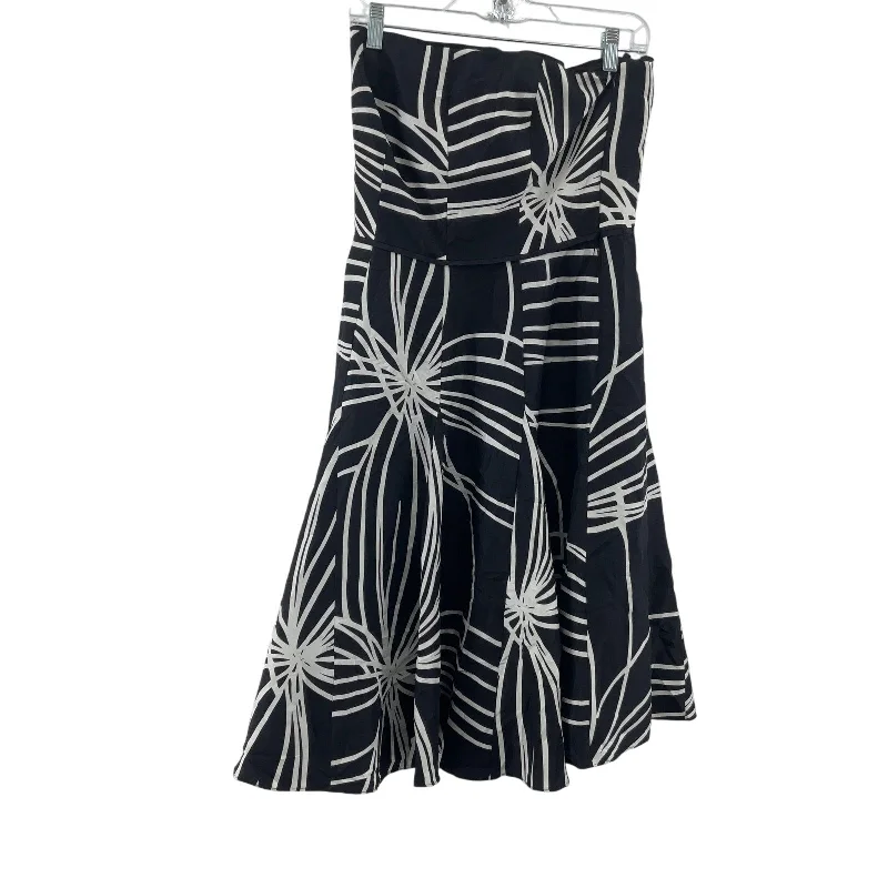 Reduced Prices Harold's Black/White Printed Silk Sleeveless Dress Size 6 Women's Preowned