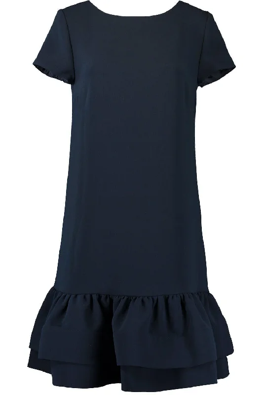 YEAR-End Clearance Boat Neck Ruffle Hem Dress