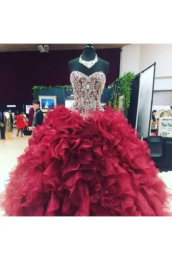 Deal Zone Sweetheart Ball Gown Floor-length Sleeveless Organza Prom Dress with Zipper Back Deal Zone Sweetheart Ball Gown Floor-length Sleeveless Organza Prom Dress with Zipper Back